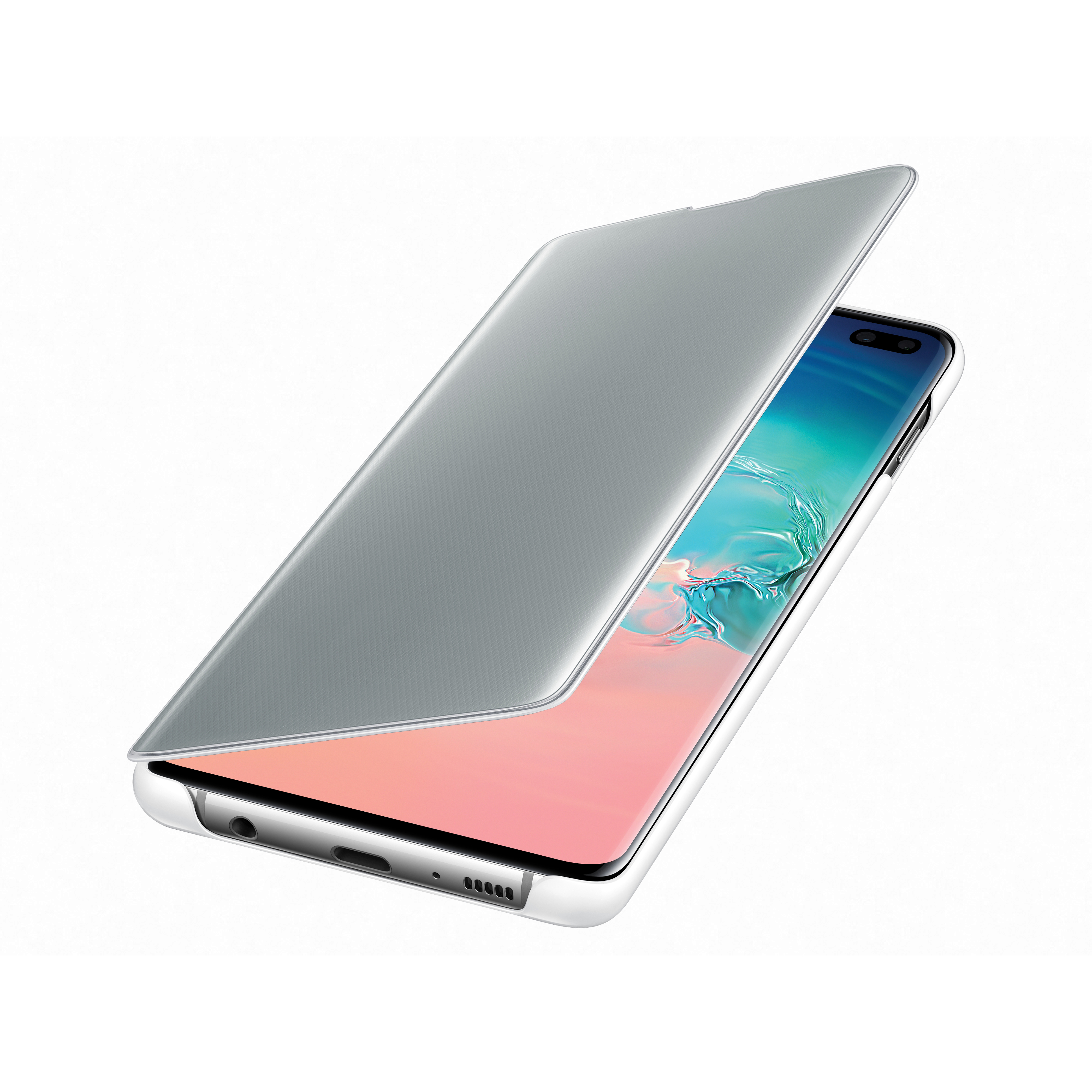 Купить Чехол (флип-кейс) Samsung для Samsung Galaxy S10+ Clear View Cover  белый (EF-ZG975CWEGRU) в Крыму, цены, отзывы, характеристики | Микролайн