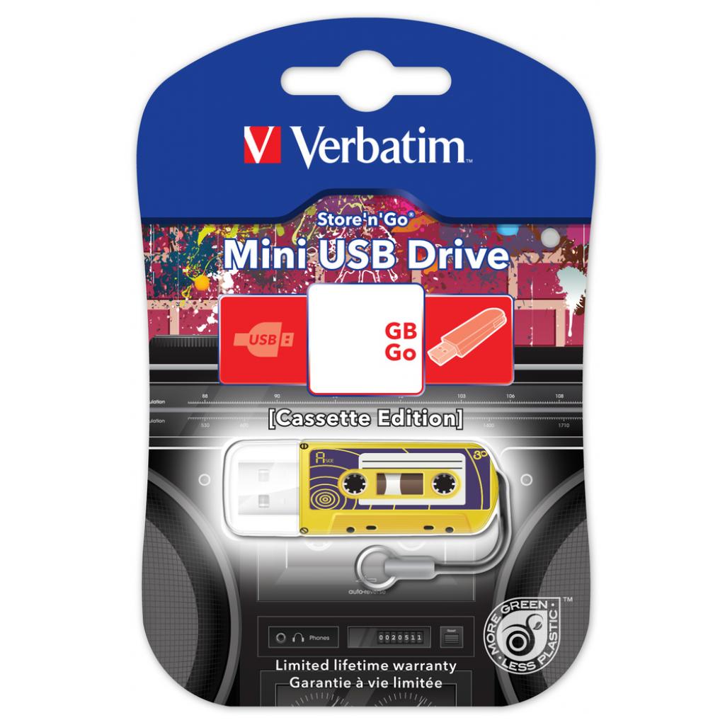 Купить USB-флешка 32G USB 2.0 Verbatim Mini Cassette Edition Yellow (49393)  в Крыму, цены, отзывы, характеристики | Микролайн