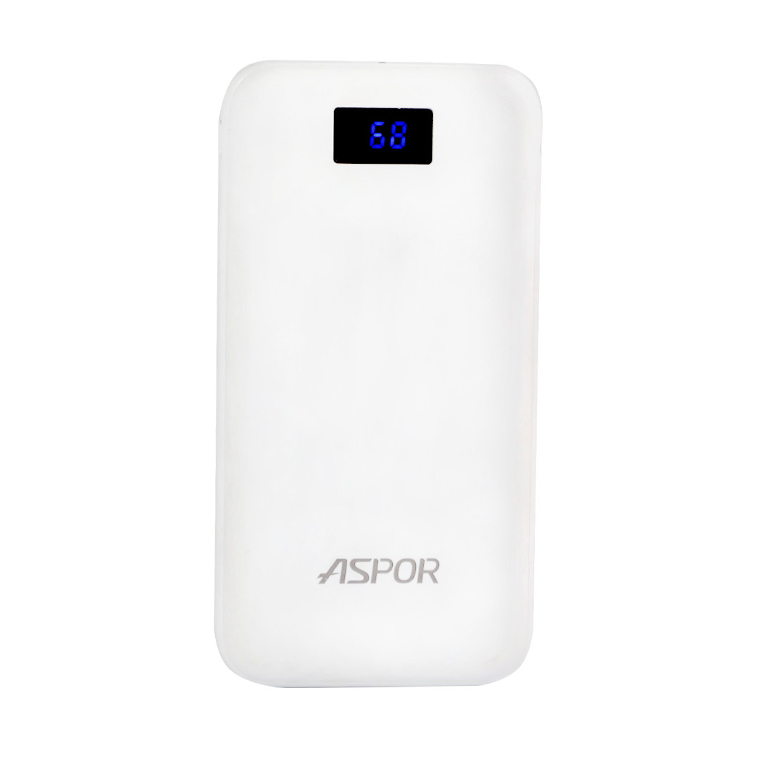 Купить Внешний аккумулятор Aspor A386 soft touch 12000 mAh белый в Крыму,  цены, отзывы, характеристики | Микролайн