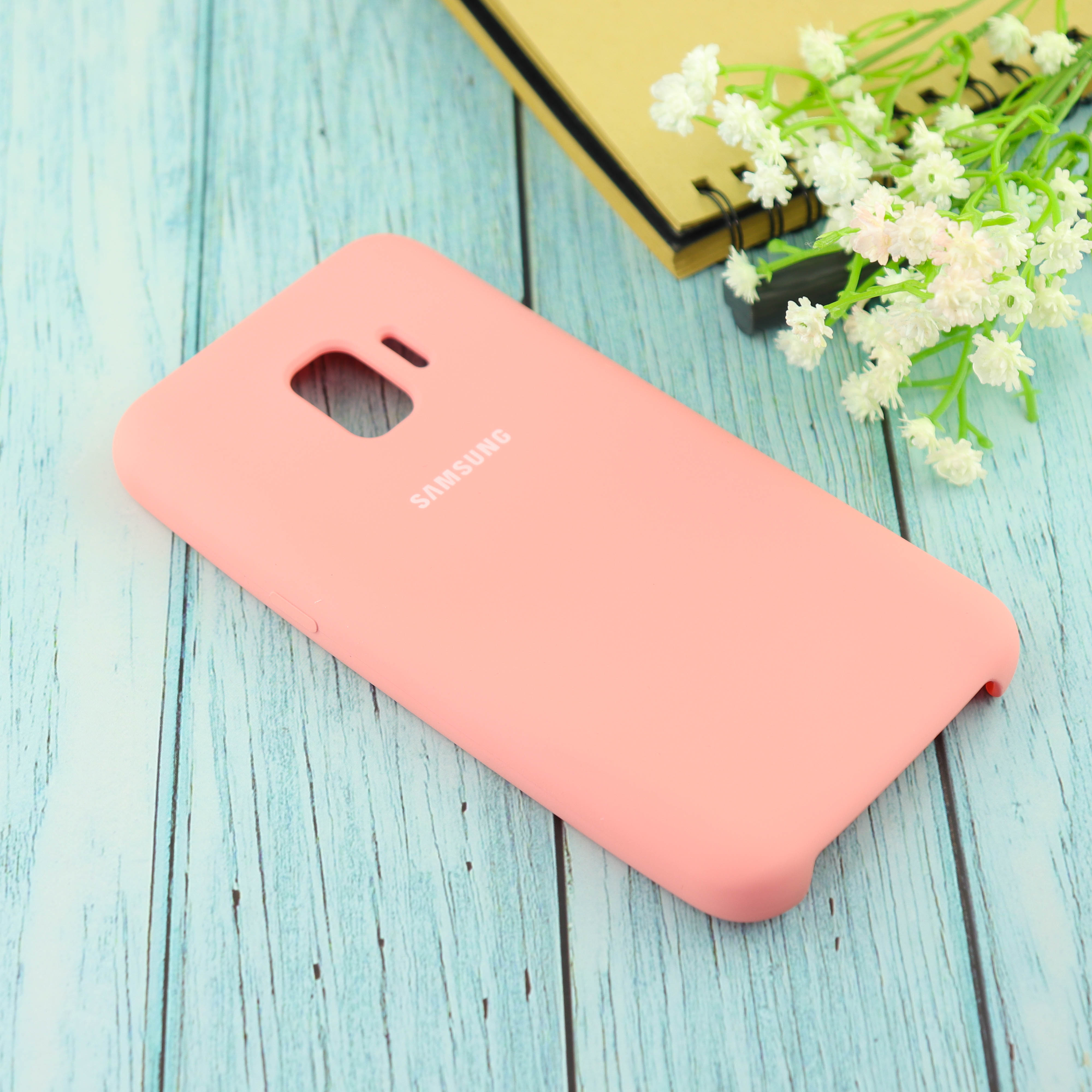 Купить УЦ Чехол Silicone case для Samsung J260F/J2 Core 2018 розовый(12)  (ПУ) в Крыму, цены, отзывы, характеристики | Микролайн