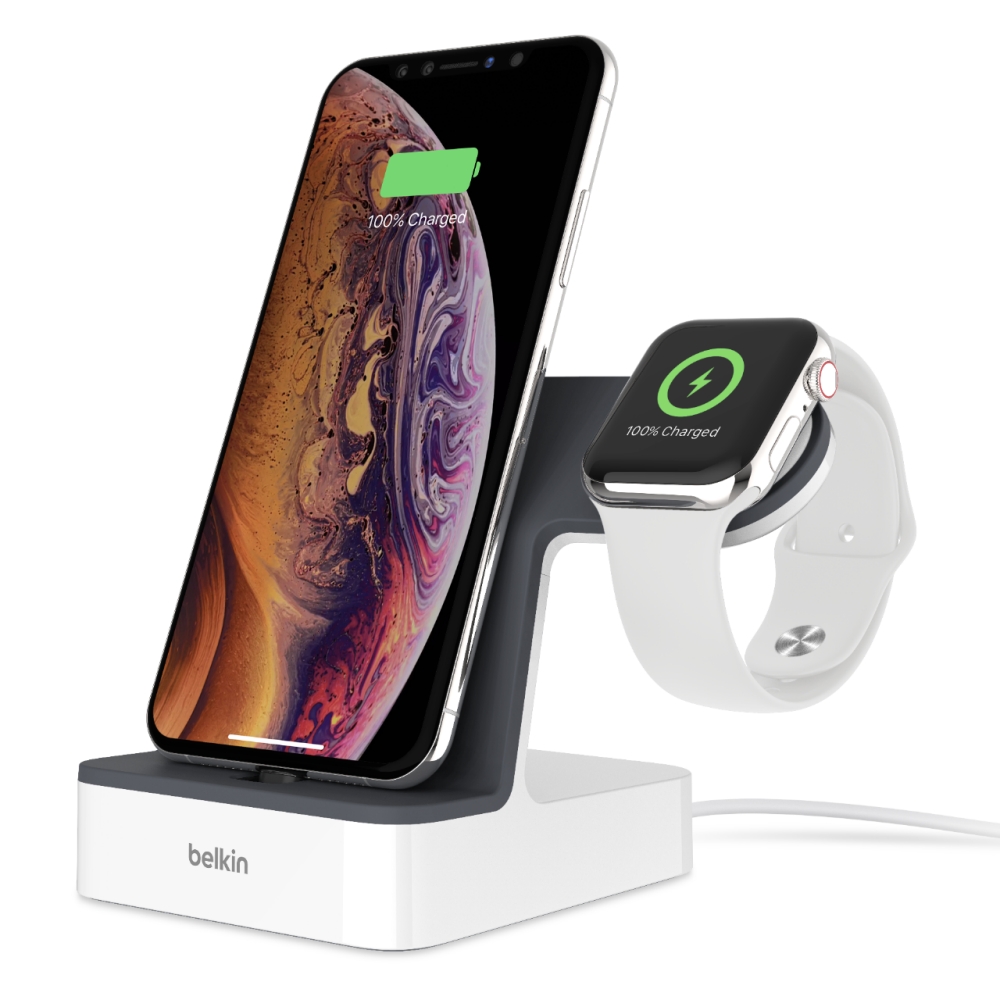 Купить Зарядное устройство Belkin PowerHouse Charge Dock for Apple Watch +  iPhone, White в Крыму, цены, отзывы, характеристики | Микролайн