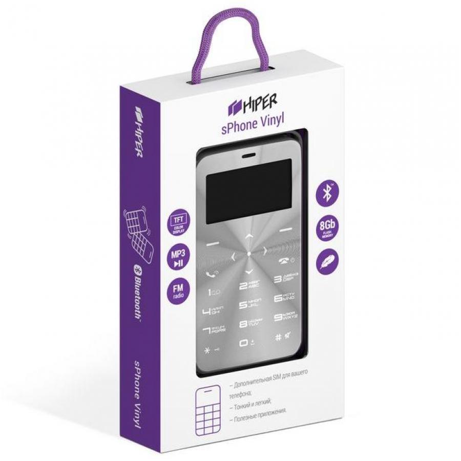 Купить Мобильный телефон HIPER sPhone Vinyl Silver (C-01SLV) в Крыму, цены,  отзывы, характеристики | Микролайн