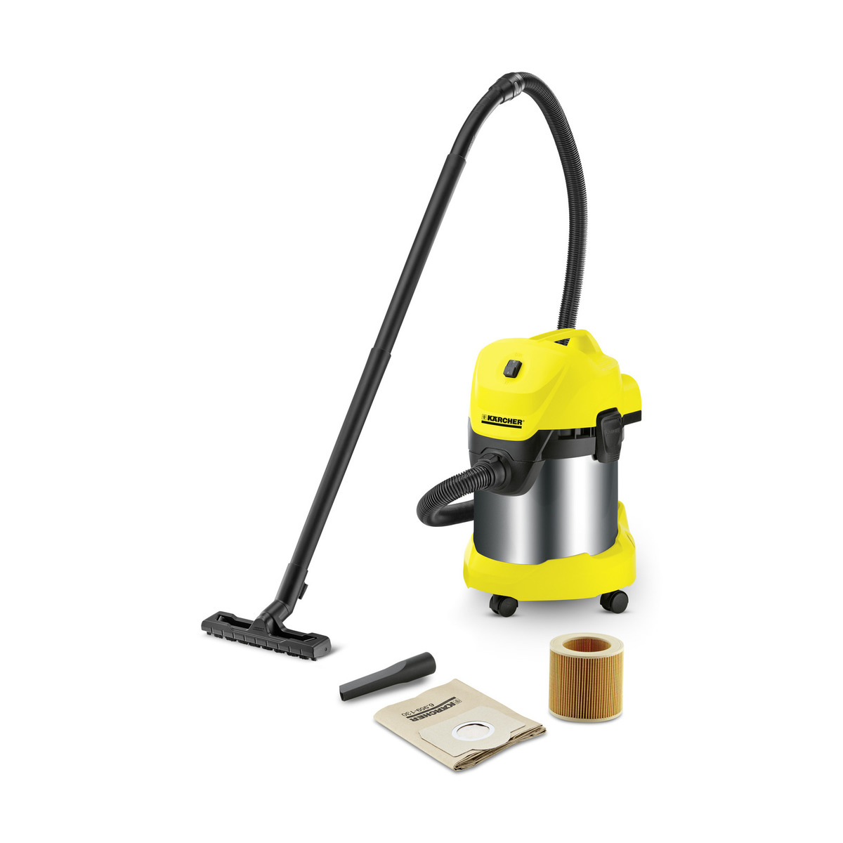 Купить Пылесос Karcher WD 3 Premium EU-I желтый/черный 1.629-863.0 в Крыму,  цены, отзывы, характеристики | Микролайн