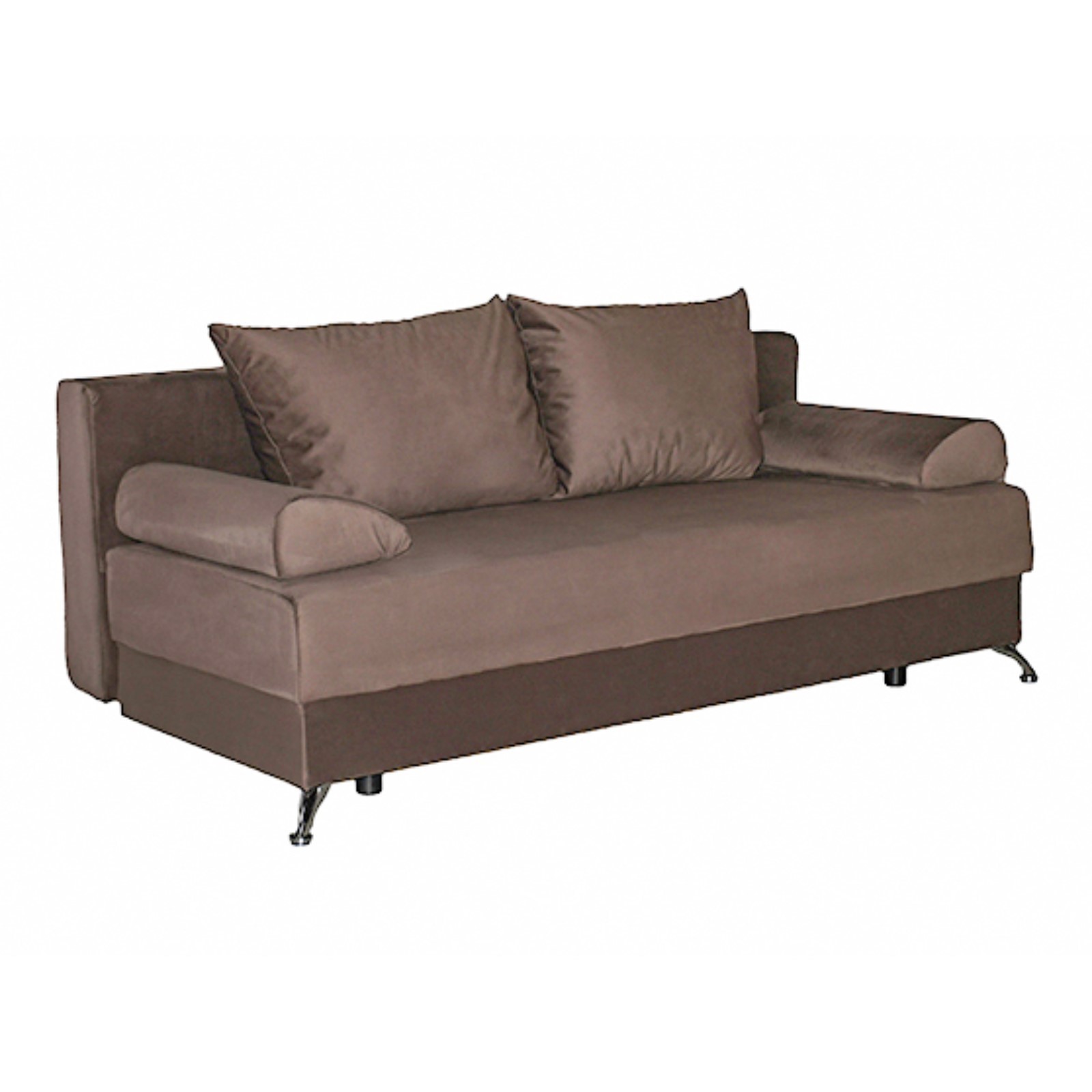 Купить Прямой диван «Юность 11», механизм еврокнижка, пружинный блок,велюр, цвет коричневый (7995718) в Крыму, цены, отзывы, характеристики