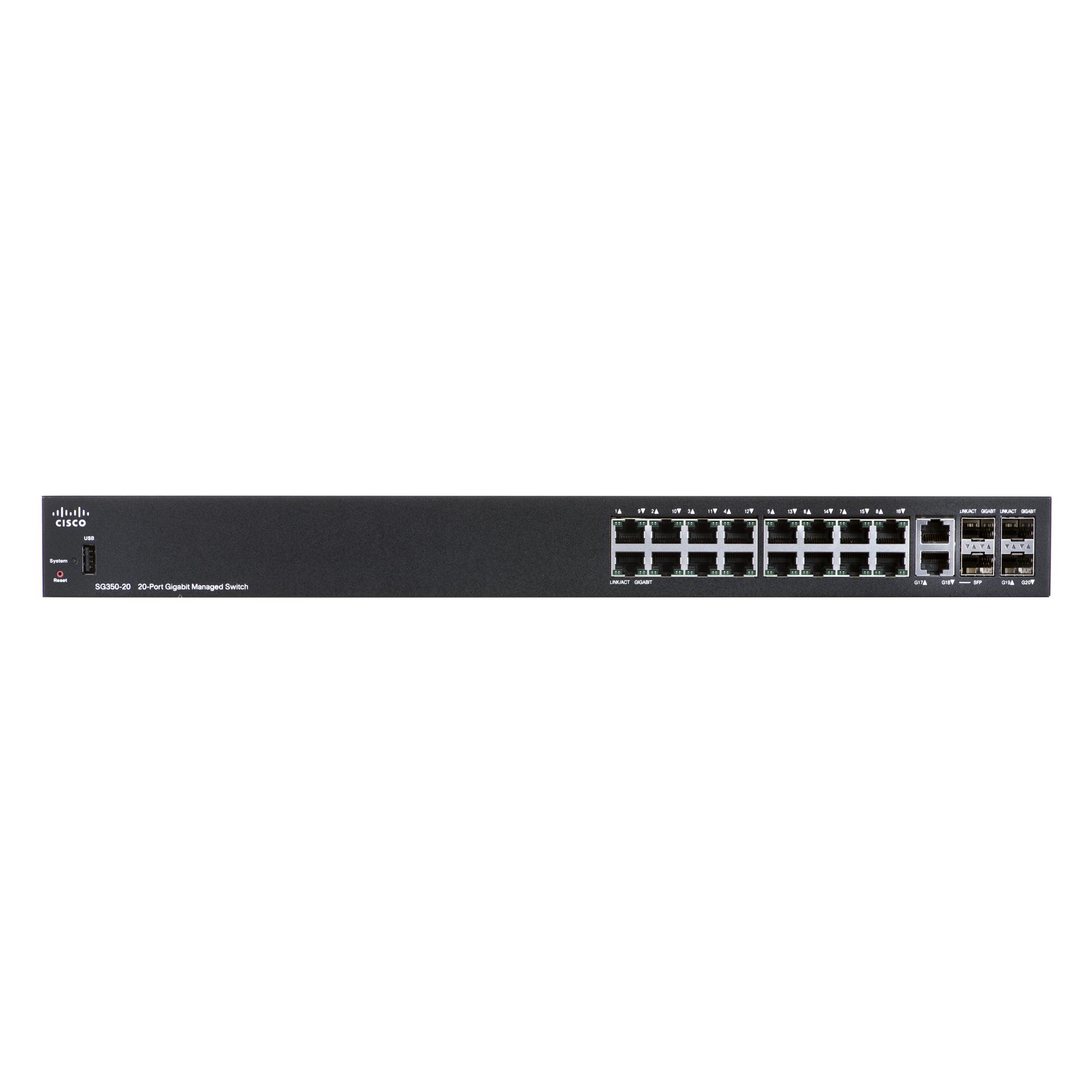 Купить Коммутатор Cisco SB SG350-20 20-port Gigabit Managed Switch в Крыму,  цены, отзывы, характеристики | Микролайн