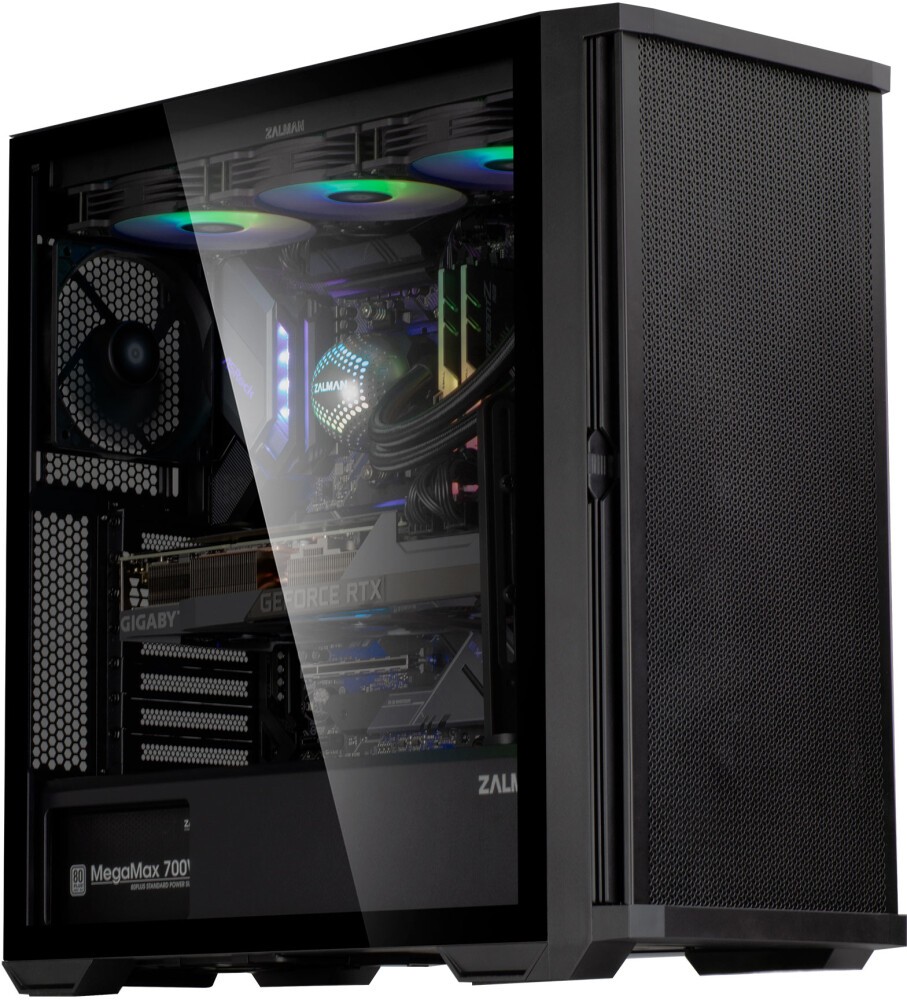 Купить Корпус ZALMAN Z10 (ATX, black, window, 2xUSB3.0, 1xUSB 3.1 Type-C,  3x140mm, 1x120mm) в Крыму, цены, отзывы, характеристики | Микролайн