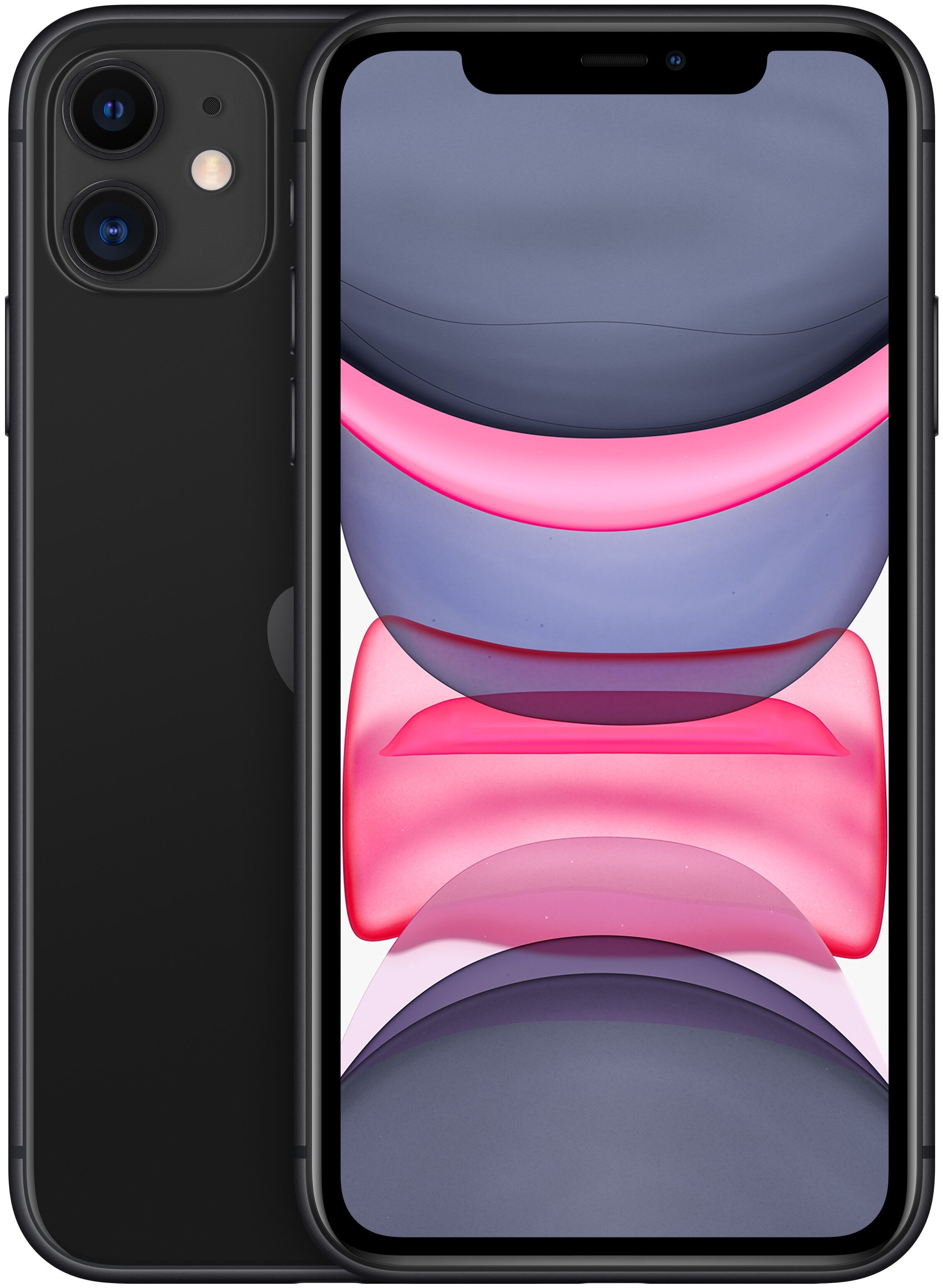 Купить Смартфон Apple iPhone 11 A2221 (MHDH3LZ/A) 128Gb 4Gb черный в Крыму,  цены, отзывы, характеристики | Микролайн