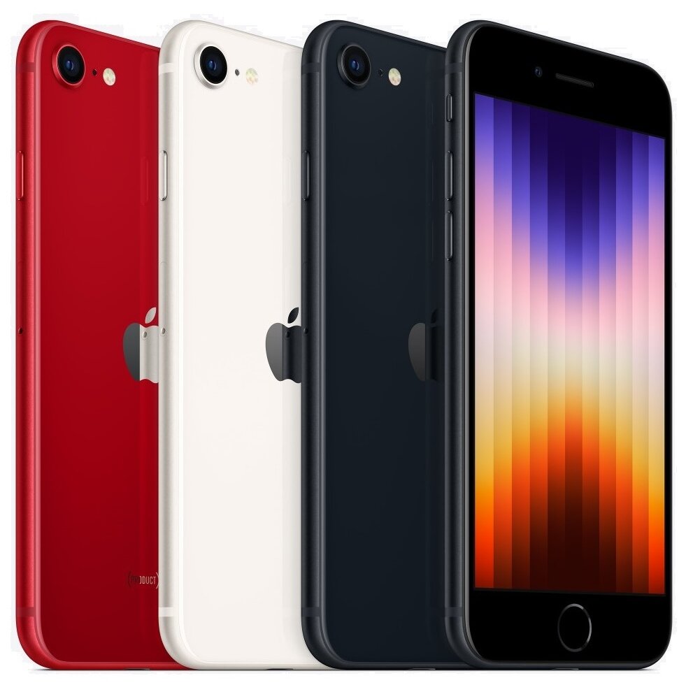 Купить Смартфон Apple A2782 iPhone SE 2022 (MMYF3J/A) 128Gb 3Gb темная ночь  в Крыму, цены, отзывы, характеристики | Микролайн