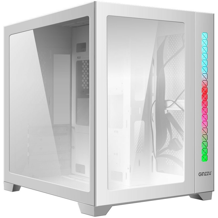 Купить Корпус Ginzzu V400 RGB Белый в Крыму, цены, отзывы, характеристики |  Микролайн