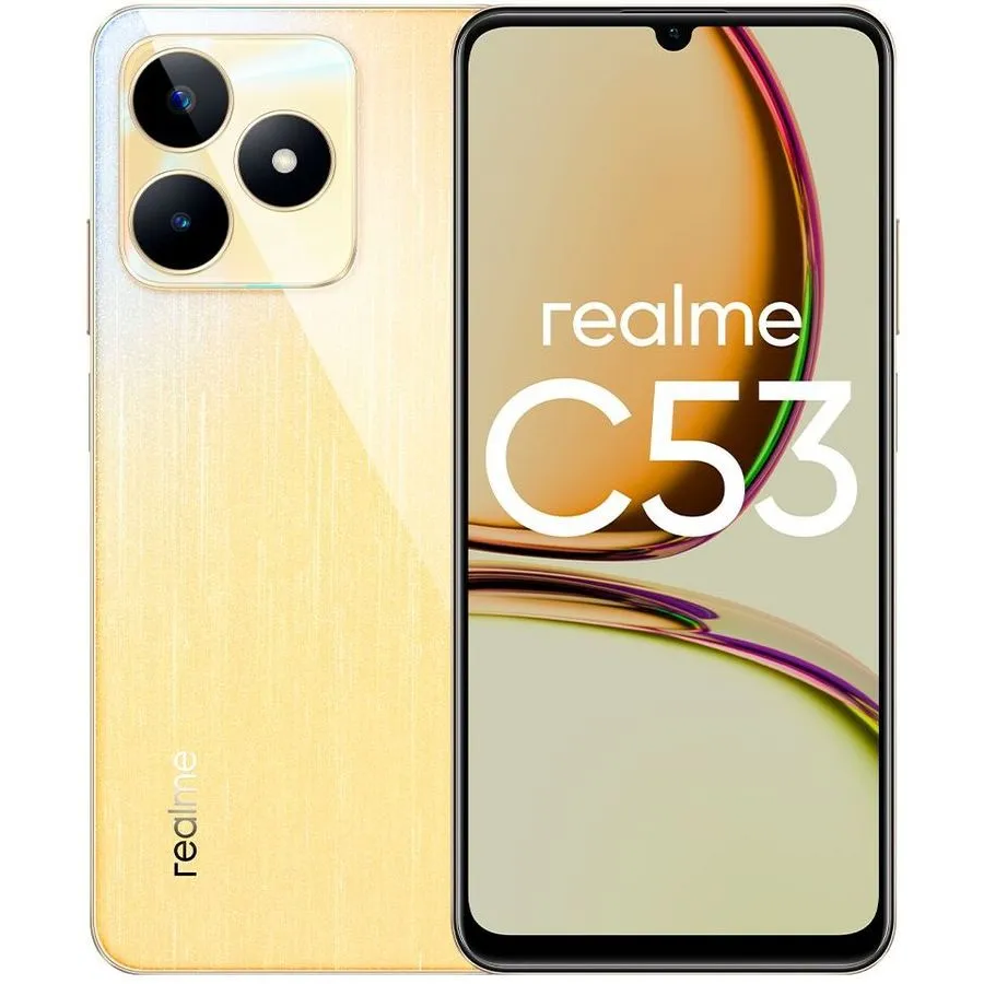 Купить Смартфон Realme C53 (631011000232) 6/128Gb золотистый в Крыму, цены,  отзывы, характеристики | Микролайн