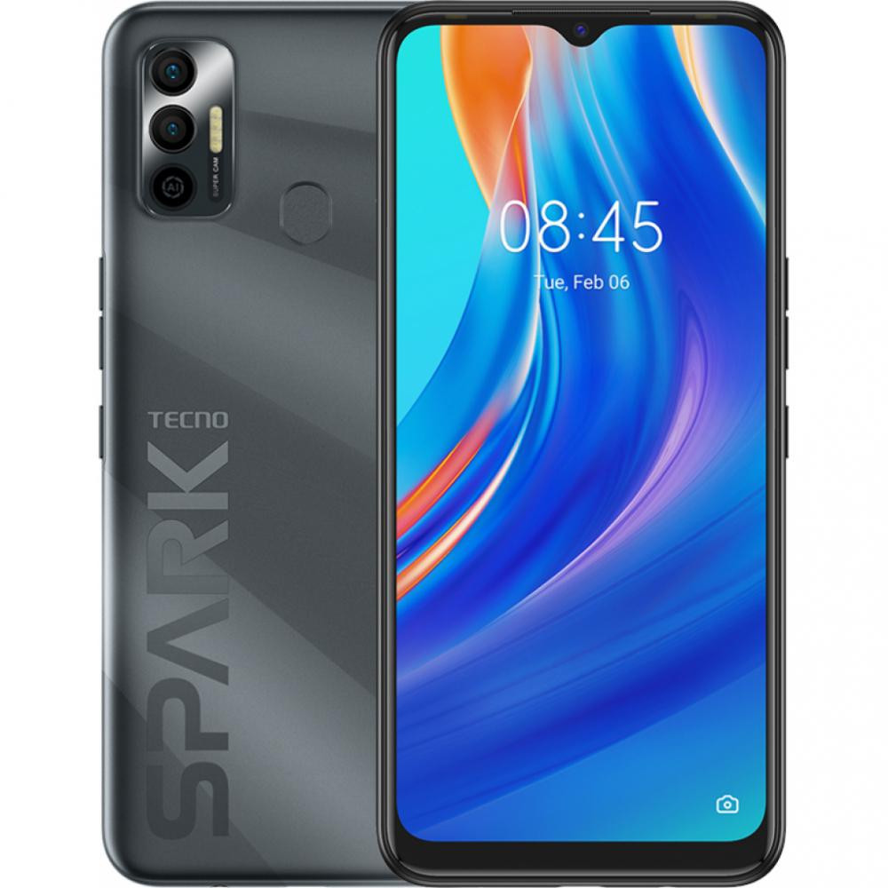 Купить Смартфон TECNO Spark 7 (KF6N) 4/128GB Magnet black/черный в Крыму,  цены, отзывы, характеристики | Микролайн