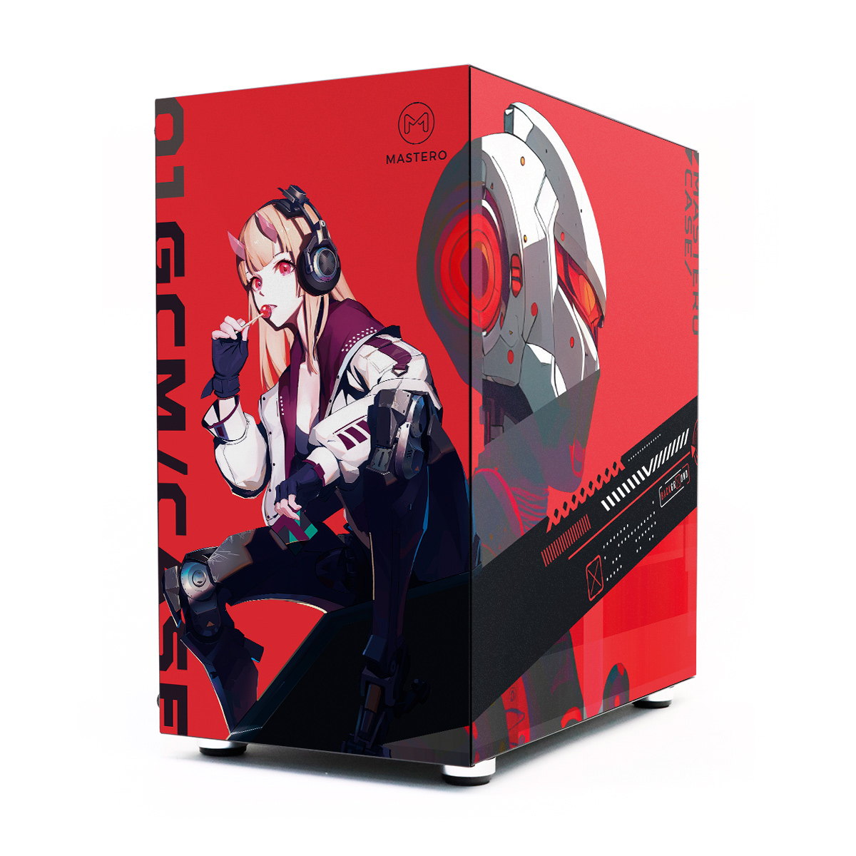 Купить Корпус Mastero Anime Red Case (MST-GCM-01-ARC), mATX, Mini-Tower,  USB 3.0, черный, без БП в Крыму, цены, отзывы, характеристики | Микролайн