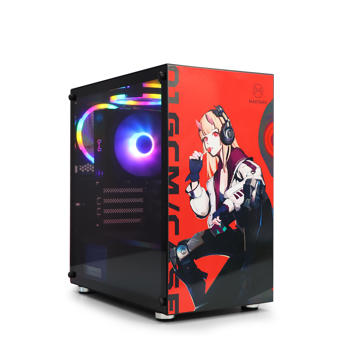 Купить Корпус Mastero Anime Red Case (MST-GCM-01-ARC), mATX, Mini-Tower,  USB 3.0, черный, без БП в Крыму, цены, отзывы, характеристики | Микролайн