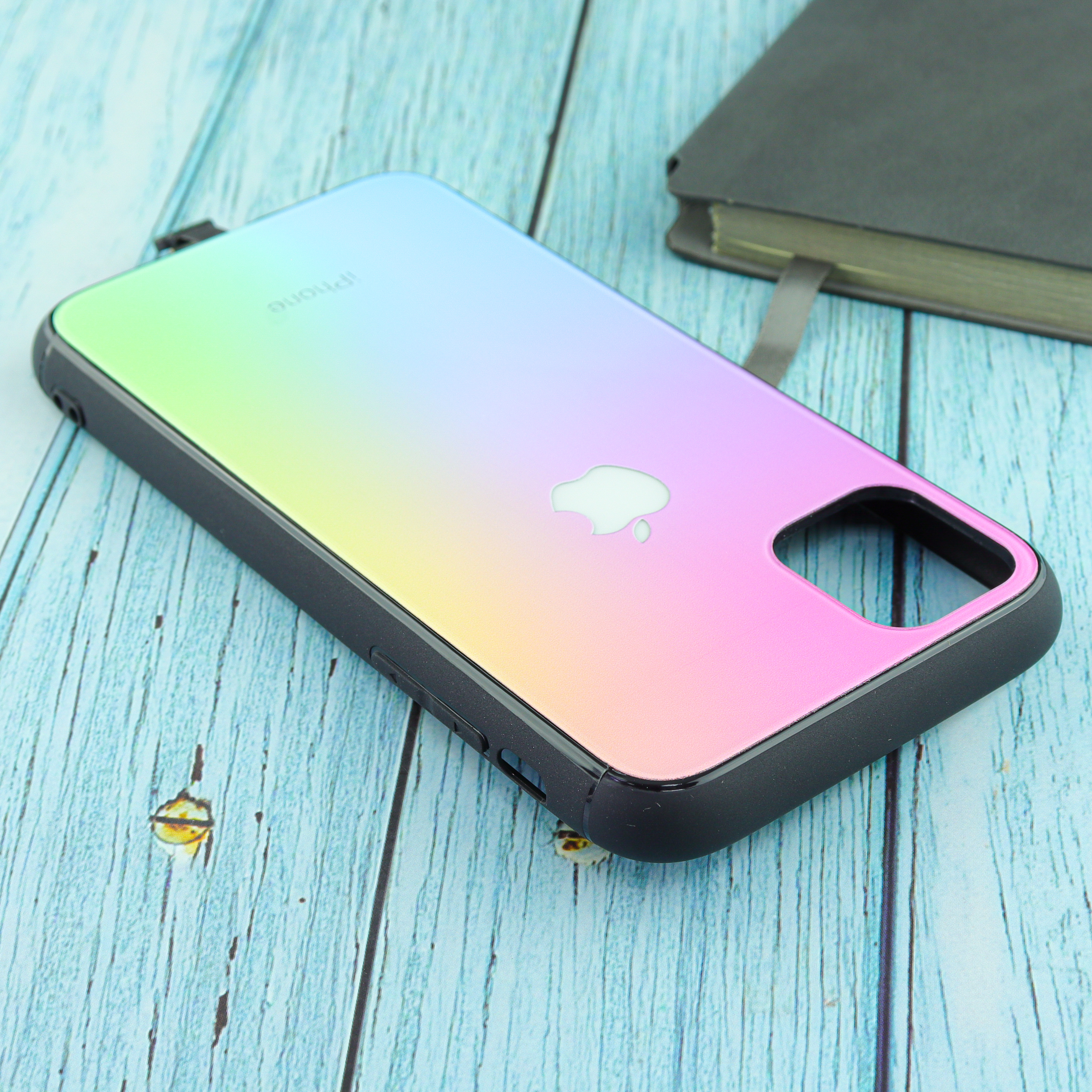 Купить Чехол для iPhone 11 Gradient color LOGO Apple (E21) флуоресцентный  рисунок омбре в Крыму, цены, отзывы, характеристики | Микролайн