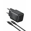  Зарядное утройство UGREEN X513 (65012) 30W USB-C GaN Fast Charger With USB-C-USB-C Cable 1m EU Black 