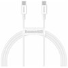  Кабель Baseus CATYS-B02 Superior Series Fast Charging Data Cable Type-C to Type-C 100W 1m White 