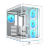  Корпус SAMA V62S White (V62S-WHADA4X1-GL), без БП, Midi-Tower, TG, 4x120mm ARGB, 2xUSB 3.0 + 1xUSB 3.2 Type-C, ATX, mITX 