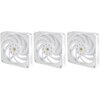  Вентилятор Eurocase EU-FN120WL003 WH KF2150PBT-HDB White,120 white fan,Bearing HDB 4pin PMW female and male connector with brown box,3pcs 