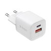  СЗУ Deppa 11490 USB-C+USB-A, PD 3.0, QC 4.0+, 20W, GaN белый 