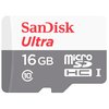  Карта памяти Sandisk microSDHC 16Gb Class10 SDSQUNS-016G-GN3MN Ultra 80 w/o adapter 