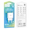  СЗУ HOCO C106A Leisure single port charger+Type-C (EU), (белый) 