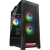  Корпус Cougar Airface RGB Black, 2х140мм + 1x120mm ARGB Fan, ARGB Fan Hub, без БП, черный, ATX 