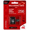  Карта памяти Qumo 256Gb QM256GMICSDXC10U3 90/70 МБ/с UHS-I U3, Pro seria 3.0 с адаптером SD 
