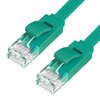  Патч-корд Greenconnect Prof GCR-LNC625-15.0m плоский прямой 15.0m, UTP медь кат.6, зеленый 