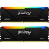  ОЗУ Kingston Fury Beast RGB KF432C16BB2AK2/64 DDR4 2x32GB 3200MHz RTL Gaming PC4-25600 CL16 DIMM 288-pin 1.35В dual rank с радиатором Ret 