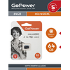  Карта памяти GoPower 00-00025677 microSD 64GB Class10 70 МБ/сек V30 без адаптера 