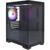  Корпус 1STPLAYER Miku Mi2 Black (Mi2-BK-3F1) / mATX / 3x120mm LED fans 