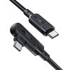  Дата-кабель Acefast C5-03 Type-C to Type-C 100W right angled aluminum alloy, 2m (чёрный) 