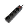 Сетевой фильтр 5bites Garda SP4B-518 4S/3*0.75mm2/1.8M/Black 