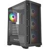  Корпус Powercase Ultimate Black (CUB-A4), Tempered Glass, 4x 120mm ARGB fans, ARGB HUB, чёрный, ATX 