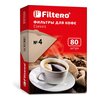  Фильтры для кофе FILTERO №4 бумажные, 80шт, (№4/80) коричневый 