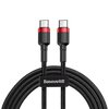  Дата-кабель Baseus Cafule PD2.0 (CATKLF-G91) 60W flash charging USB cable (20V 3A) type-C 1м красно-чёрный 