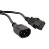  Кабель питания Hyperline PWC-IEC13-IEC14-3.0-BK монитор-компьютер IEC 320 C13 - IEC 320 C14 3x0.75 3м 