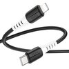  Дата-кабель HOCO X82 iP PD to type-C silicone charging data cable. black 