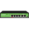  Коммутатор Digma DSP204G-2G-T80 (L2) 6x1Гбит/с 4PoE 4PoE+ 1PoE++ 80W неуправляемый 