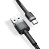  Кабель Baseus Cafule (CATKLF-UG1) USB For Type-C 2A 3m Gray+Black 