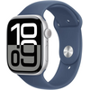  Smart-часы Apple Watch Series 10 A2999 MWWM3ZP/A 46мм 2.1" OLED корп.серебристый Sport Band рем.синий разм.брасл. 160-210мм 