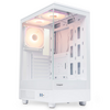  Корпус HSPD F510 (F510-TGWH-ARGB), без БП, Panoramic Mid Tower, White, TG, 0.5 SPCC, 3x120mm ARGB ATX, mITX 180/280/160mm 1x2.5", 7xPCI 2xUSB- 