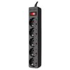  Фильтр SVEN SF-05E SV-021764 1,0м 5 розеток с защитными шторками черный, цветная коробка 