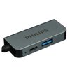  Разветвитель Philips SWV6113G/59 USB С-HDMI+USB A+USB C PD 3 в 1 длина кабеля 10см 