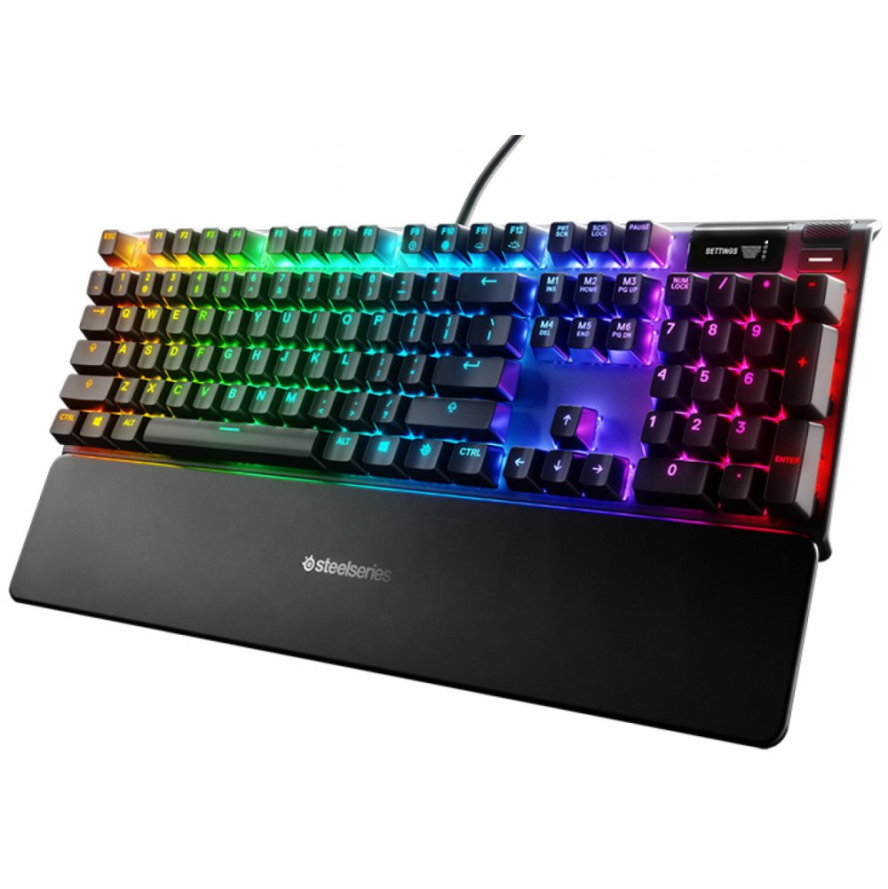 Купить Клавиатура Steelseries Apex 7 Red Switch механическая черный USB  Multimedia for gamer LED (подставка для запястий) в Крыму, цены, отзывы,  характеристики | Микролайн