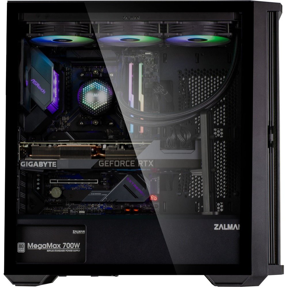 Купить Корпус ZALMAN Z10 (ATX, black, window, 2xUSB3.0, 1xUSB 3.1 Type-C,  3x140mm, 1x120mm) в Крыму, цены, отзывы, характеристики | Микролайн