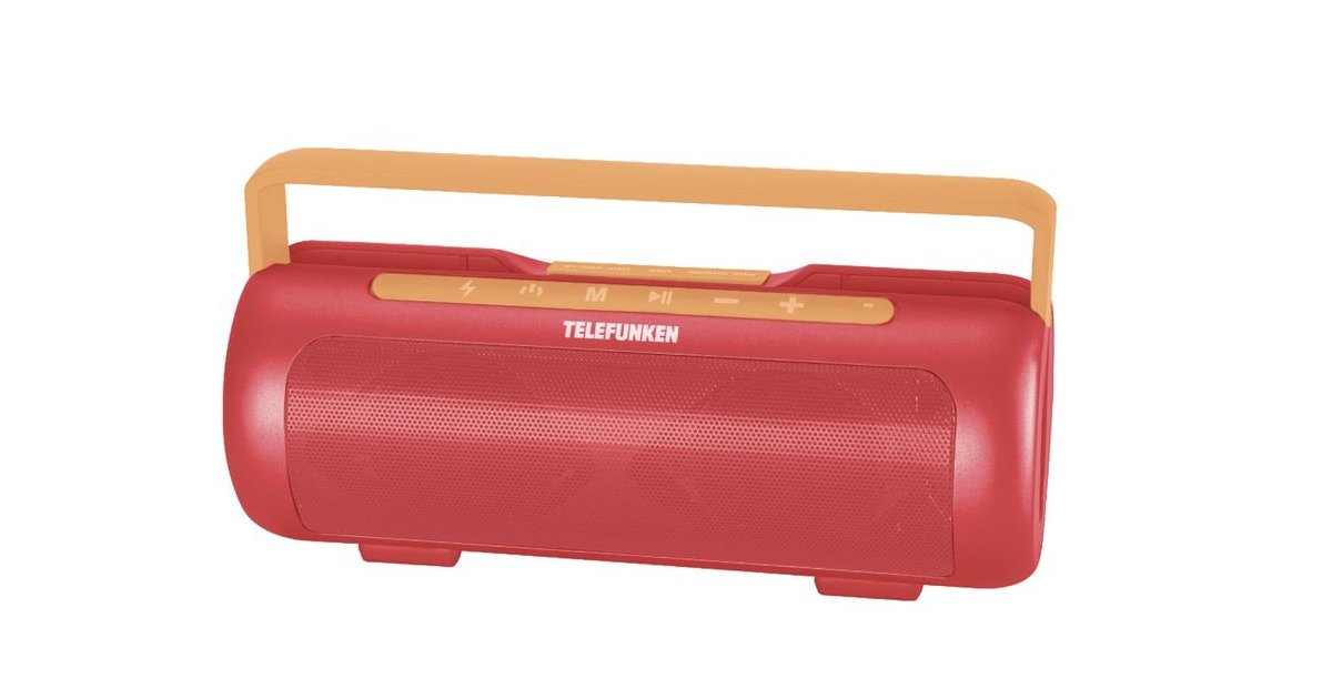 Купить Колонка портативная Telefunken TF-PS1231B красный/оранжевый в ...