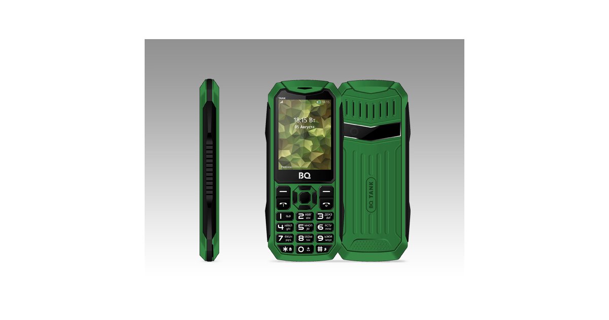 Bq green. BQ-2428. Телефон BQ зеленый. Бронированный кнопочный телефон BQ синий. Телефон бкью танк.