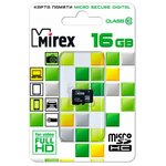  Карта памяти Mirex microSD 16GB Class10 (13612-MC10SD16) 