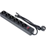  Сетевой фильтр Exegate EX266864RUS SP-6-1.5B (6 розеток, 1.5м, евровилка, черный) 